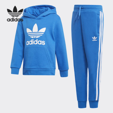 Adidas/阿迪达斯正品三叶草男女童小童经典运动套装卫衣款D98858