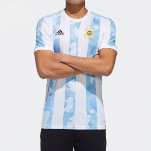 阿迪达斯正品 足球运动T恤 新款 短袖 GE5475 男子夏季 Adidas