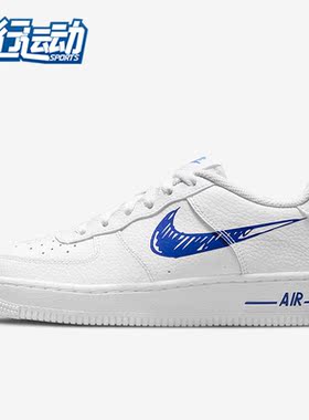 Nike/耐克正品 Air Force 1 Low 蓝涂鸦  DM3177-102