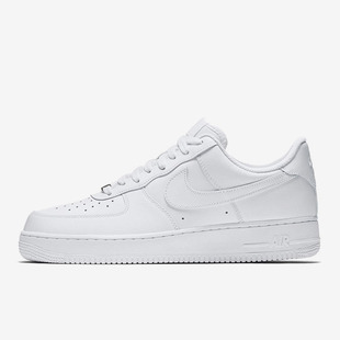 Nike/耐克正品男鞋Air Force1 AF1 Logo空军一号黑白休闲鞋AH8462