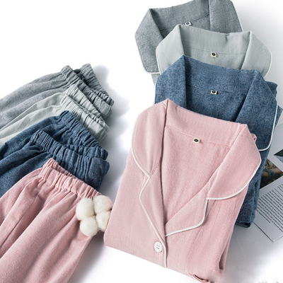 情侣纯棉绒布柔软透气睡衣