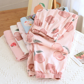 女士家居长裤 甜美女生收口休闲家居服带口袋可外穿 纯棉春秋薄款