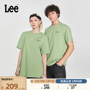 短袖 Lee24春夏新品 舒适版 logo字母印花男女同款 T恤潮LUT0083354LE