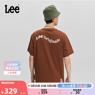 Logo印花男圆领短袖 舒适版 T恤LMT0074723RX 24春夏新品 Lee商场同款