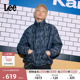 Lee舒适版 牛仔羽绒服休闲潮流 立领提花面料大口袋设计深蓝色男士