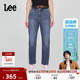 张凌赫代言 Lee凉凉裤 25新品 422修身 中腰直脚轻薄深蓝女牛仔裤