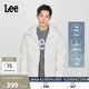 Lee商场同款 舒适加高领连帽绗缝设计乳白男羽绒服潮LMT007830204