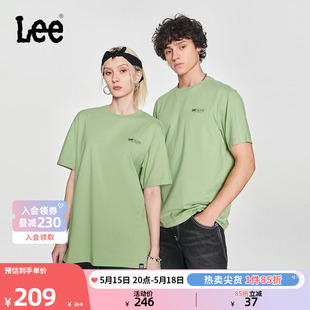 logo字母印花男女同款 短袖 舒适版 Lee24春夏新品 T恤潮LUT0083354LE