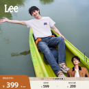 休闲潮流 Lee726标准直筒丹宁复古水洗蓝色男牛仔裤 张凌赫代言
