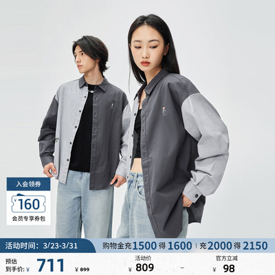 Lee× Mighty Jaxx联名商场同款男女同款衬衫休闲潮LUT011328T12