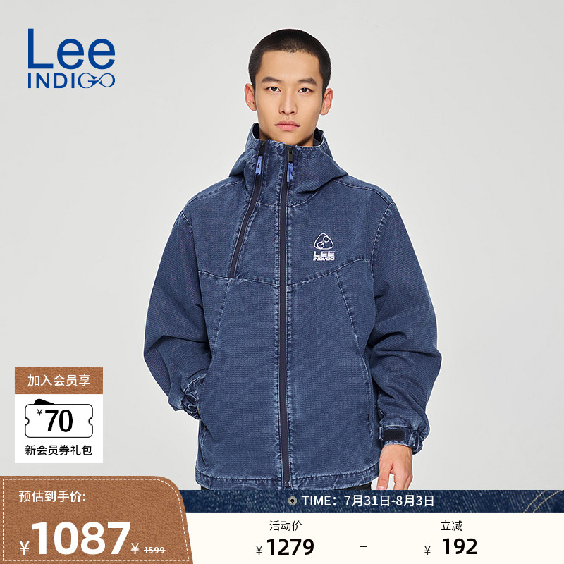 Lee连帽牛仔冲锋衣外套