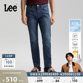 直筒牛仔裤 Lee26春夏新轻薄723修身 中深蓝男潮流 张凌赫代言