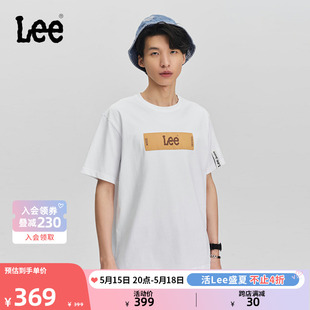 Logo男圆领短袖 Lee商场同款 24春夏新品 舒适版 T恤休闲LMT0074713RX