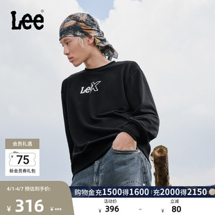 长袖 卫衣休闲潮LMT010840204 圆领印花图案Logo设计男士 Lee舒适版