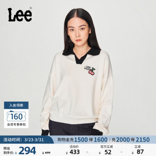 毛衣休闲潮流A00005 领刺绣Logo米白女士针织衫 Lee舒适版 Polo衬衫