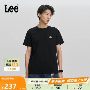 标准版 Logo刺绣圆领男短袖 24春夏新品 Lee商场同款 T恤LMT007474K99