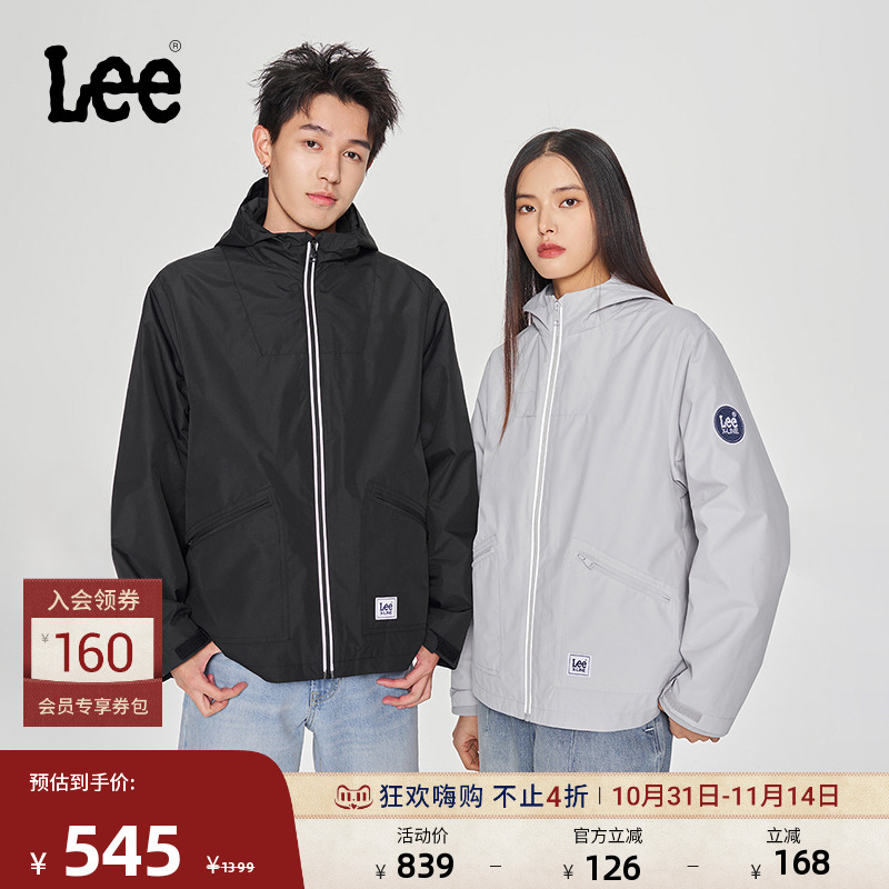 Lee男女同款二合一可拆卸外套