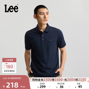 Lee26春夏新品标准版翻领小Logo徽标男短袖polo衫潮LMT012295210
