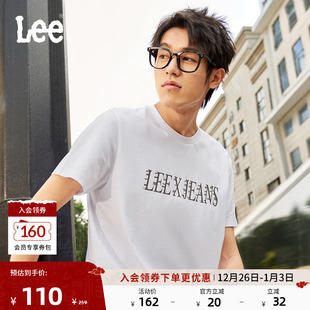 T恤LMT009815202 圆领字母印花设计凉感轻薄男短袖 Lee25新品 标准版