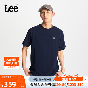 舒适版 Logo印花圆领男短袖 24春夏新品 Lee商场同款 T恤LMT0075253RX