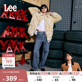 高腰女显瘦宽腿牛仔裤 Lee中蓝色水洗428懒懒裤 潮流 张凌赫代言