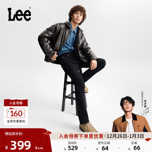 中腰锥形五袋款 709修身 Lee25秋冬新品 黑色男牛仔裤 张凌赫代言
