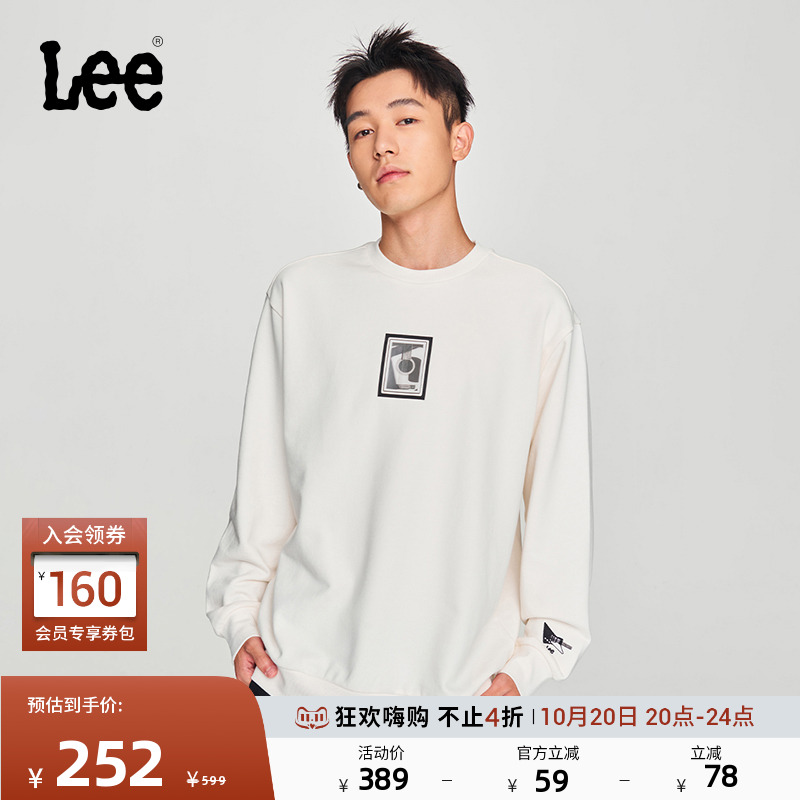 Lee舒适版图案印花男卫衣
