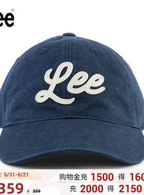 Lee韩国设计贴布Logo设计可调节男女同款棒球帽潮流LUA010473207