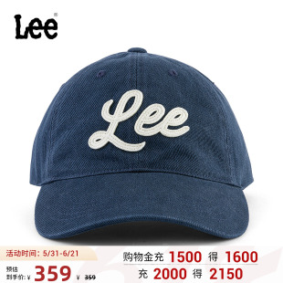 Lee韩国设计贴布Logo设计可调节男女同款棒球帽潮流LUA010473207