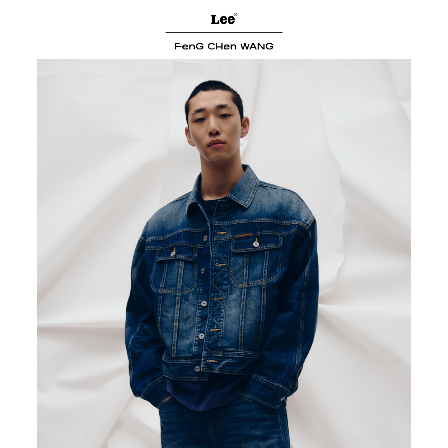 Lee× FENG CHEN WANG联名商场26年101J 骑士夹克舒适男牛仔外套图片