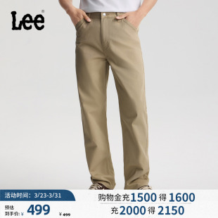 男潮流LMB261753211 斜纹布舒适直筒休闲裤 Lee商场同款 26春夏新品