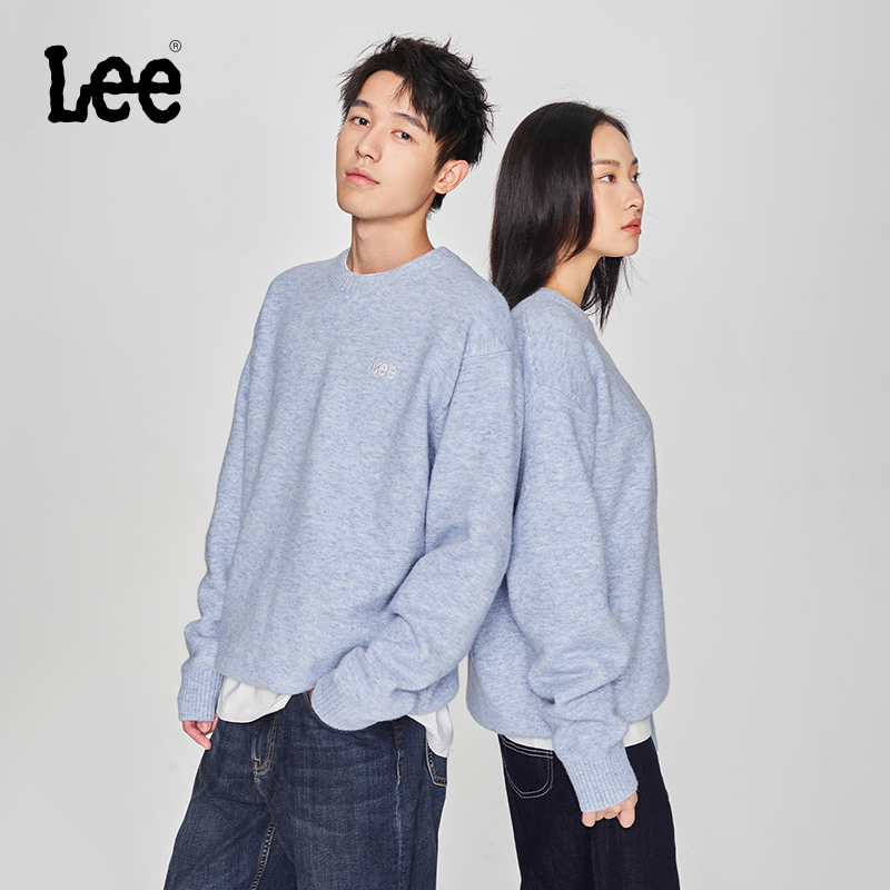 Lee刺绣小Logo男女同款毛衣