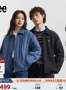 Lee舒适版翻领小Logo织标男女款飞行夹克羽绒服休闲LUT0109512RZ