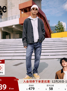 【张凌赫代言】Lee25新品726标准中腰直筒丹宁回潮中蓝色男牛仔裤