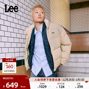 Lee舒适版 面包羽绒服休闲潮LUT0108117KH 立领小Logo徽标男女同款