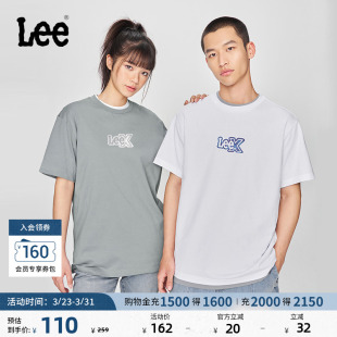 短袖 圆领Logo印花男女同款 T恤休闲潮流LUT0098394LE 经典 Lee舒适版