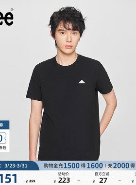 Lee商场同款标准版经典圆领三角Logo男短袖T恤休闲潮LMT010014K99