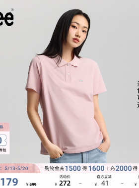 Lee26春夏新品翻领小徽标Logo女短袖polo衫休闲潮流LWT012191205