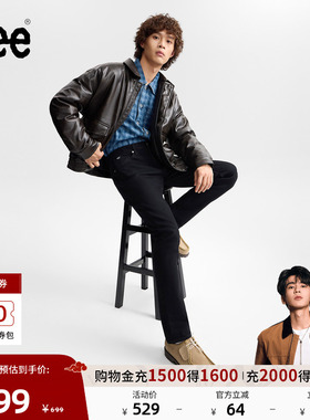 【张凌赫代言】Lee25秋冬新品709修身中腰锥形五袋款黑色男牛仔裤