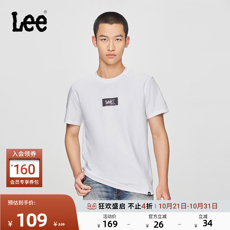 Lee基础款圆领短袖T恤