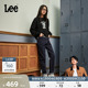 潮流 Lee411舒适高腰小直脚不易褪色清水洗女牛仔裤 张凌赫代言