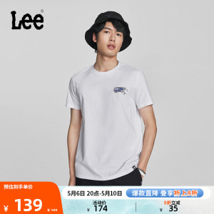 Lee24春夏新品标准版型字母图案印花男短袖T恤潮流LMT0081304LE