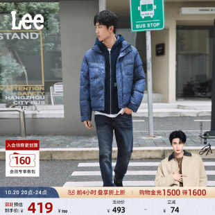 【张凌赫代言】Lee26秋冬新品五袋款726直筒牛仔裤磨毛深蓝色男潮