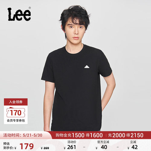 Lee基础款圆领短袖T恤