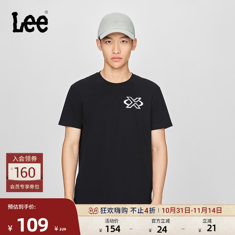 Lee基础款圆领短袖T恤