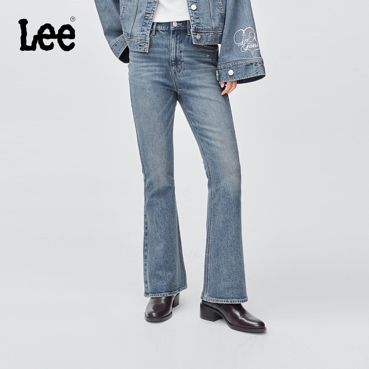 426修身高腰微喇 采用重磅弹力天丝面料