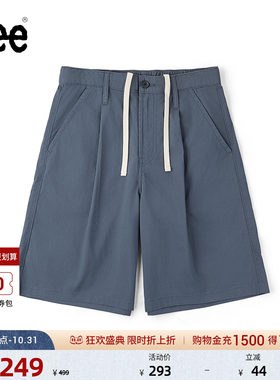 Lee商场同款26年秋冬新品舒适版松紧腰设计男短裤休闲LMB010133