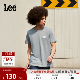 T恤LMT009813202 圆领Logo印花设计凉感轻薄男短袖 Lee25新品 标准版
