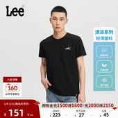 Lee标准logo字母印花索罗娜凉感男圆领短袖 T恤潮流LMT008142202