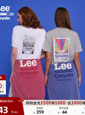 Lee× Crayola联名商场同款25秋冬新舒适版白色男女同款短袖T恤